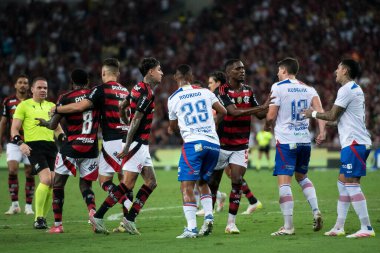Rio de Janeiro, Rio de Janeiro, Brezilya - Haziran 01, 2025. Brezilya Şampiyonası için Maracana Stadyumu 'nda Flamengo x Fortaleza.                 