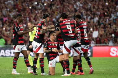 Rio de Janeiro, Rio de Janeiro, Brezilya - Haziran 01, 2025. Brezilya Şampiyonası için Maracana Stadyumu 'nda Flamengo x Fortaleza.                 