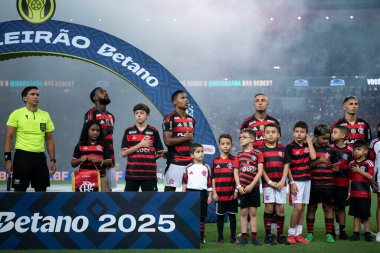 Rio de Janeiro, Rio de Janeiro, Brezilya - Haziran 01, 2025. Brezilya Şampiyonası için Maracana Stadyumu 'nda Flamengo x Fortaleza.                 