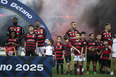 Rio de Janeiro, Rio de Janeiro, Brezilya - Haziran 01, 2025. Brezilya Şampiyonası için Maracana Stadyumu 'nda Flamengo x Fortaleza.                 