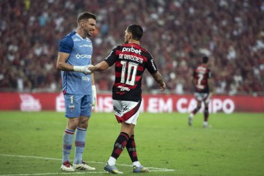Rio de Janeiro, Rio de Janeiro, Brezilya - Haziran 01, 2025. Brezilya Şampiyonası için Maracana Stadyumu 'nda Flamengo x Fortaleza.                 