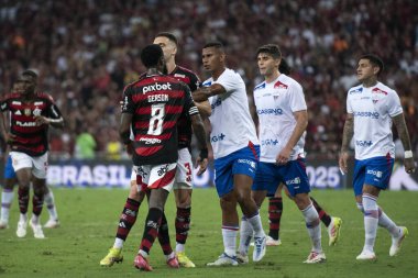 Rio de Janeiro, Rio de Janeiro, Brezilya - Haziran 01, 2025. Brezilya Şampiyonası için Maracana Stadyumu 'nda Flamengo x Fortaleza.                 