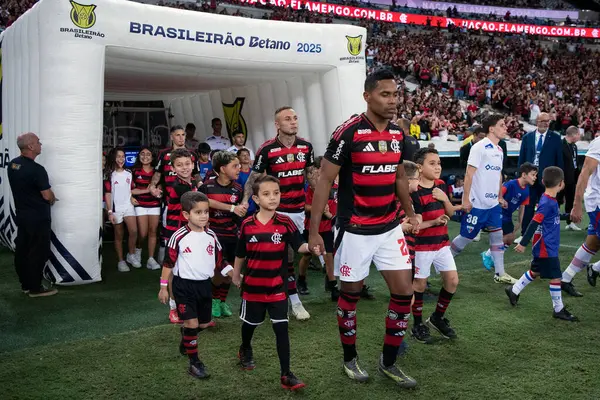 Rio de Janeiro, Rio de Janeiro, Brezilya - Haziran 01, 2025. Brezilya Şampiyonası için Maracana Stadyumu 'nda Flamengo x Fortaleza.                 