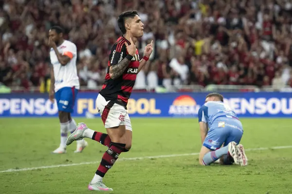 Rio de Janeiro, Rio de Janeiro, Brezilya - Haziran 01, 2025. Brezilya Şampiyonası için Maracana Stadyumu 'nda Flamengo x Fortaleza.                 