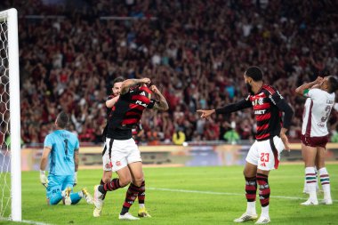 Rio de Janeiro, Rio de Janeiro, Brezilya - 20 Temmuz 2025. Flamengo x Fluminense Maracana Stadyumu.                           