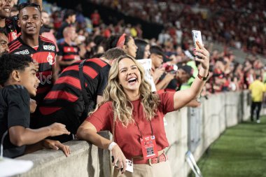 Rio de Janeiro, Rio de Janeiro, Brezilya - 27 Temmuz 2025. Flamengo x Atletico MG Maracana stadyumunda.                  