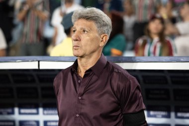 Rio de Janeiro, Rio de Janeiro, Brezilya - Ağustos 06, 2025. Maracana Stadyumu 'nda Fluminense x Internacional.                    