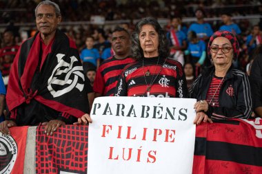 Rio de Janeiro, Rio de Janeiro, Brezilya - 09 Ağustos 2025. Maracana Stadyumunda Flamengo x Mirassol.                       