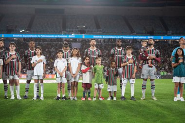 Rio de Janeiro, Rio de Janeiro, Brezilya - Ağustos 06, 2025. Maracana Stadyumu 'nda Fluminense x Internacional.                    