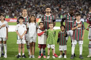 Rio de Janeiro, Rio de Janeiro, Brezilya - Ağustos 06, 2025. Maracana Stadyumu 'nda Fluminense x Internacional.                    