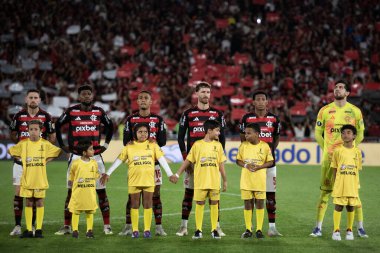 Rio de Janeiro (RJ), 13 / 08 / 2025 - FLAMENGO X INTERNACIONAL RS - Flamengo, Maracana 'daki Copa Libertadores için Uluslararası SC maçına karşı.                             