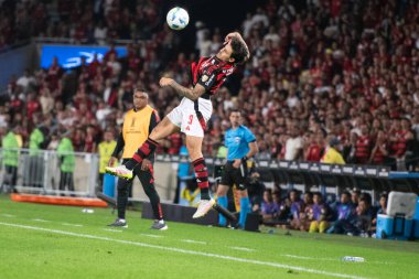 Rio de Janeiro (RJ), 13 / 08 / 2025 - FLAMENGO X INTERNACIONAL RS - Flamengo, Maracana 'daki Copa Libertadores için Uluslararası SC maçına karşı.                             
