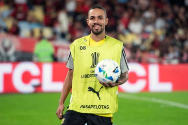 Rio de Janeiro (RJ), 13 / 08 / 2025 - FLAMENGO X INTERNACIONAL RS - Flamengo, Maracana 'daki Copa Libertadores için Uluslararası SC maçına karşı.                             
