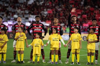 Rio de Janeiro (RJ), 13 / 08 / 2025 - FLAMENGO X INTERNACIONAL RS - Flamengo, Maracana 'daki Copa Libertadores için Uluslararası SC maçına karşı.                             