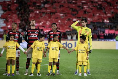 Rio de Janeiro (RJ), 13 / 08 / 2025 - FLAMENGO X INTERNACIONAL RS - Flamengo, Maracana 'daki Copa Libertadores için Uluslararası SC maçına karşı.                             
