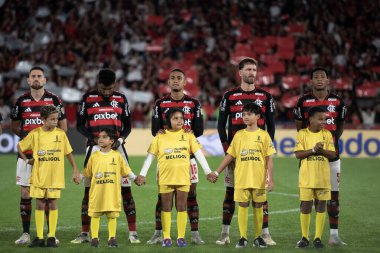 Rio de Janeiro (RJ), 13 / 08 / 2025 - FLAMENGO X INTERNACIONAL RS - Flamengo, Maracana 'daki Copa Libertadores için Uluslararası SC maçına karşı.                             