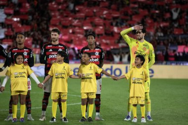 Rio de Janeiro (RJ), 13 / 08 / 2025 - FLAMENGO X INTERNACIONAL RS - Flamengo, Maracana 'daki Copa Libertadores için Uluslararası SC maçına karşı.                             