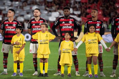 Rio de Janeiro (RJ), 13 / 08 / 2025 - FLAMENGO X INTERNACIONAL RS - Flamengo, Maracana 'daki Copa Libertadores için Uluslararası SC maçına karşı.                             
