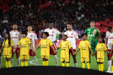 Rio de Janeiro (RJ), 13 / 08 / 2025 - FLAMENGO X INTERNACIONAL RS - Flamengo, Maracana 'daki Copa Libertadores için Uluslararası SC maçına karşı.                             