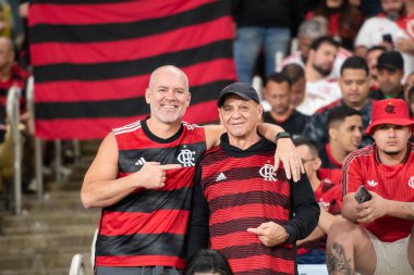 Rio de Janeiro (RJ), 13 / 08 / 2025 - FLAMENGO X INTERNACIONAL RS - Flamengo, Maracana 'daki Copa Libertadores için Uluslararası SC maçına karşı.                             