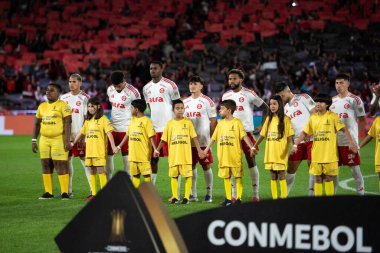 Rio de Janeiro (RJ), 13 / 08 / 2025 - FLAMENGO X INTERNACIONAL RS - Flamengo, Maracana 'daki Copa Libertadores için Uluslararası SC maçına karşı.                             