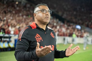 Rio de Janeiro (RJ), 13 / 08 / 2025 - FLAMENGO X INTERNACIONAL RS - Flamengo, Maracana 'daki Copa Libertadores için Uluslararası SC maçına karşı.                             