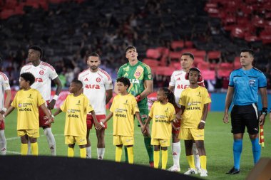 Rio de Janeiro (RJ), 13 / 08 / 2025 - FLAMENGO X INTERNACIONAL RS - Flamengo, Maracana 'daki Copa Libertadores için Uluslararası SC maçına karşı.                             