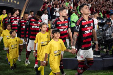 Rio de Janeiro (RJ), 13 / 08 / 2025 - FLAMENGO X INTERNACIONAL RS - Flamengo, Maracana 'daki Copa Libertadores için Uluslararası SC maçına karşı.                             