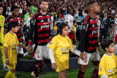Rio de Janeiro (RJ), 13 / 08 / 2025 - FLAMENGO X INTERNACIONAL RS - Flamengo, Maracana 'daki Copa Libertadores için Uluslararası SC maçına karşı.                             