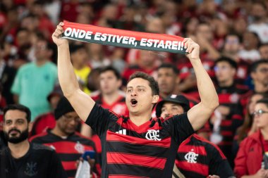 Rio de Janeiro (RJ), 13 / 08 / 2025 - FLAMENGO X INTERNACIONAL RS - Flamengo, Maracana 'daki Copa Libertadores için Uluslararası SC maçına karşı.                             