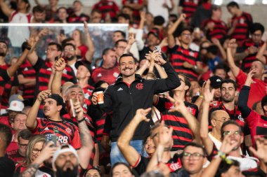 Rio de Janeiro (RJ), 13 / 08 / 2025 - FLAMENGO X INTERNACIONAL RS - Flamengo, Maracana 'daki Copa Libertadores için Uluslararası SC maçına karşı.                             