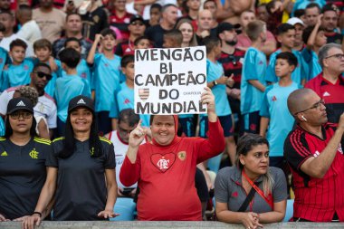 Rio de Janeiro, Rio de Janeiro, Brezilya - 23 Ağustos 2025. Flamengo x Barcelona, Maracana Stadyumu 'ndaki Kıtalararası 20..                             