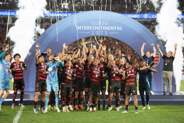 Rio de Janeiro, Rio de Janeiro, Brezilya - 23 Ağustos 2025. Flamengo x Barcelona, Maracana Stadyumu 'ndaki Kıtalararası 20..                             