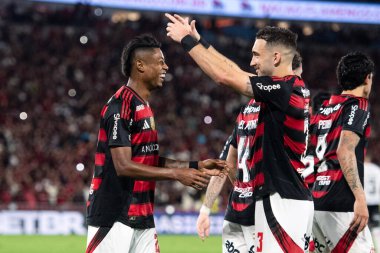 Rio de Janeiro, Rio de Janeiro, Brezilya - 25 Ağustos 2025. Maracana Stadyumunda Flamengo x Vitoria.                        