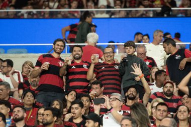 Rio de Janeiro, Rio de Janeiro, Brezilya - 25 Ağustos 2025. Maracana Stadyumunda Flamengo x Vitoria.                        