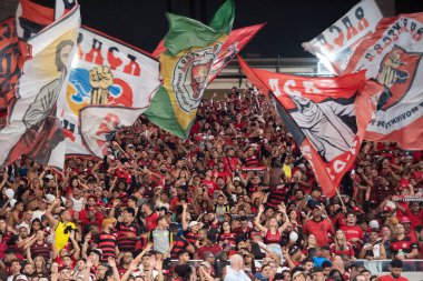 Rio de Janeiro, Rio de Janeiro, Brezilya - 25 Ağustos 2025. Maracana Stadyumunda Flamengo x Vitoria.                        