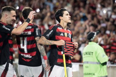 Rio de Janeiro, Rio de Janeiro, Brezilya - 25 Ağustos 2025. Maracana Stadyumunda Flamengo x Vitoria.                        