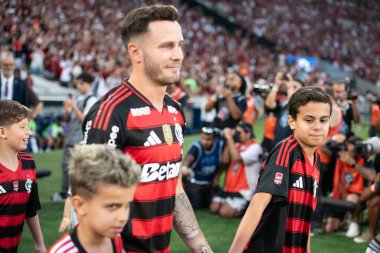 Rio de Janeiro, Rio de Janeiro, Brezilya - 21 Eylül 2025. Flamengo x Vasco Maracana Stadyumunda.               