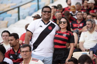 Rio de Janeiro, Rio de Janeiro, Brezilya - 21 Eylül 2025. Flamengo x Vasco Maracana Stadyumunda.               