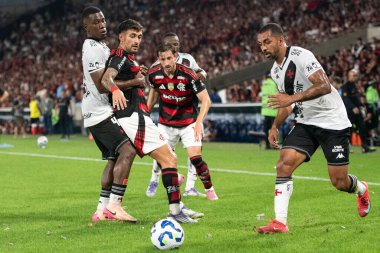 Rio de Janeiro, Rio de Janeiro, Brezilya - 21 Eylül 2025. Flamengo x Vasco Maracana Stadyumunda.                 