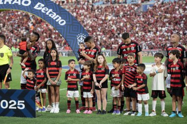 Rio de Janeiro, Rio de Janeiro, Brezilya - 21 Eylül 2025. Flamengo x Vasco Maracana Stadyumunda.               