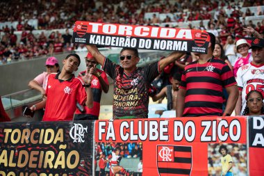 Rio de Janeiro, Rio de Janeiro, Brezilya - 21 Eylül 2025. Flamengo x Vasco Maracana Stadyumunda.                 