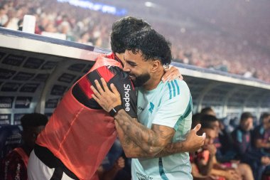 Rio de Janeiro, Rio de Janeiro, Brezilya - 02 Ekim 2025: Flamengo x Cruzeiro Maracana Stadyumu.                  