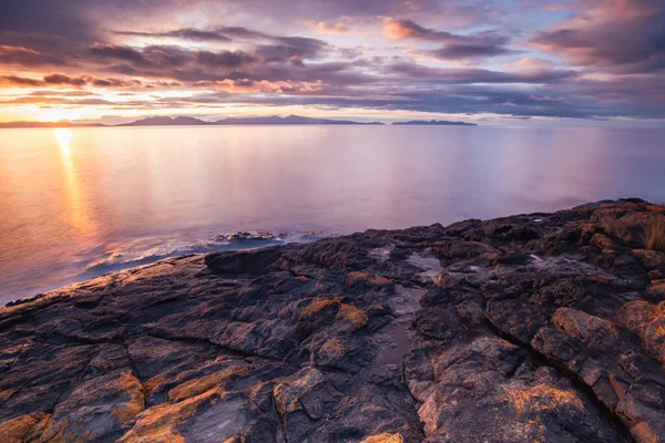 Freycinet Yarımadası Nın Swansea Tazmanya Avustralya Dan Yükselen Güneşine Doğru — Stok fotoğraf