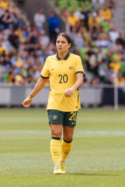 12 Kasım 2022 'de Avustralya' nın Melbourne kentinde oynanan AAMI Park 'ta oynanan dostluk maçında Avustralyalı Sam Kerr' e karşı oynadığı maçta