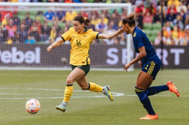 12 Kasım 2022 'de Avustralya' nın Melbourne kentinde oynanan AAMI Park 'ta oynanan dostluk maçında Avustralyalı Hayley Raso' ya karşı oynadığı maçta