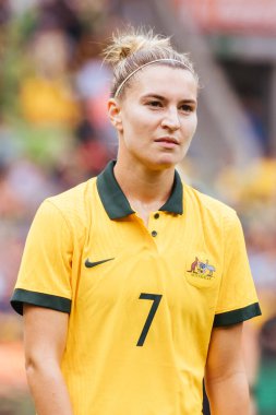 12 Kasım 2022 'de Avustralya' nın Melbourne kentinde oynanan AAMI Park 'ta oynanan dostluk maçında Avustralyalı Steph Catley' e karşı oynadığı maçta