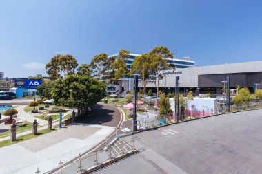 MELBOURNE, AUSTRALIA - JANUARY 13: Atmosphere and venue shots ahead of the 2023 Australian Open at Melbourne Park on January 13, 2023 in Melbourne, Australia.