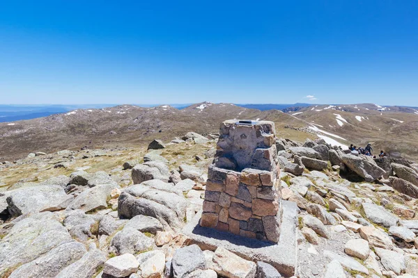 Spectacular View Cairn Summit Kosciuszko Clear Summers Day Snowy Mountains Fotografia Stock