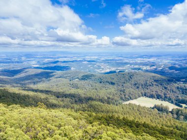 The summit of Mt St Leonard on a hot summers day near Healesville in Victoria, Australia.